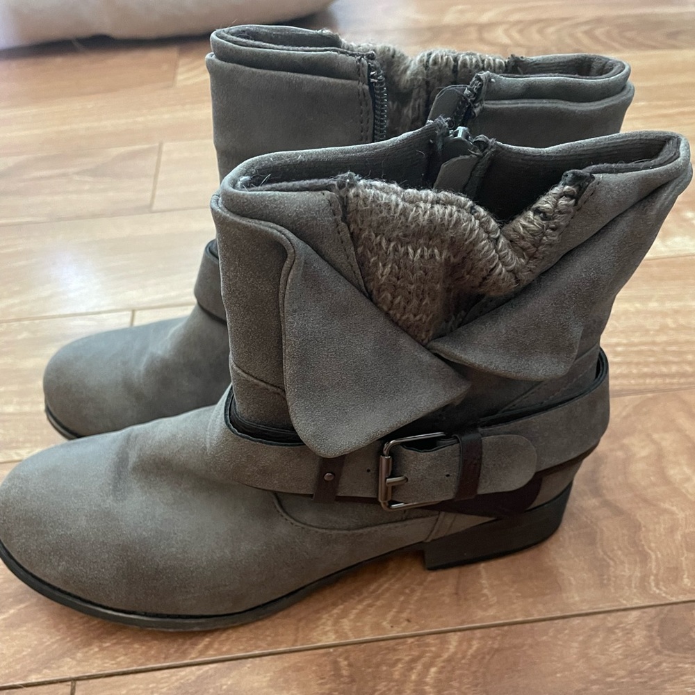 Gray Ankle Boots